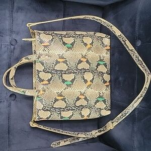 Madewell Multicolor Snake Print Tote Bag